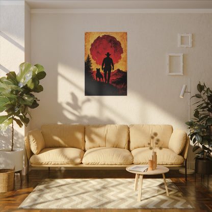 "Watchman of the Red Sun", Matte Canvas Fine Art Print