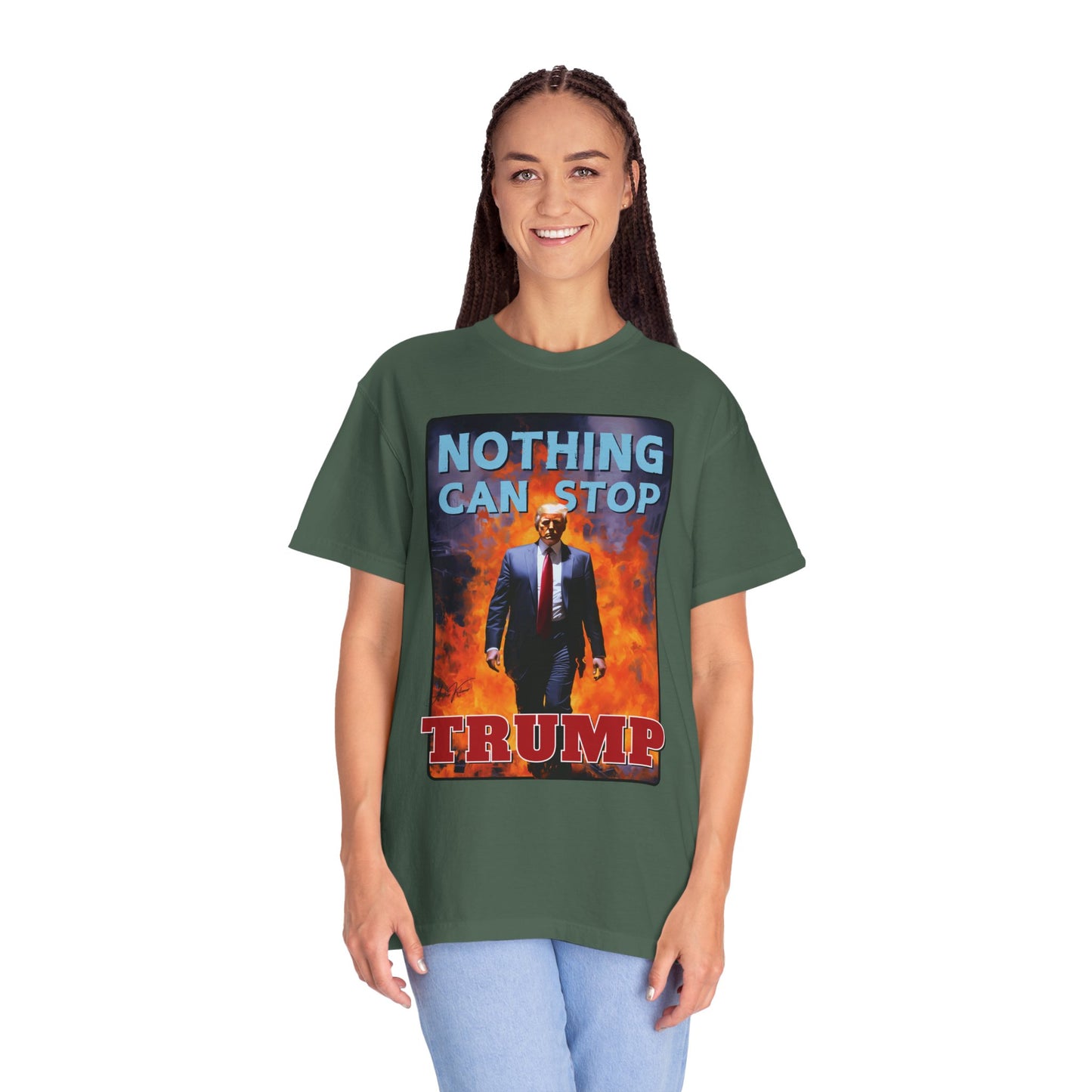 "Nothing Can Stop Trump", Unisex T-shirt (Dark Colors)