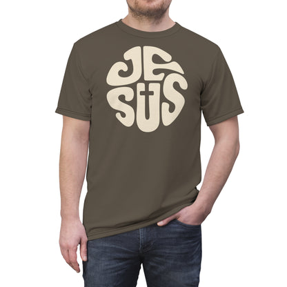 "Retro Jesus", Unisex T-shirt (Beaver Pelt)