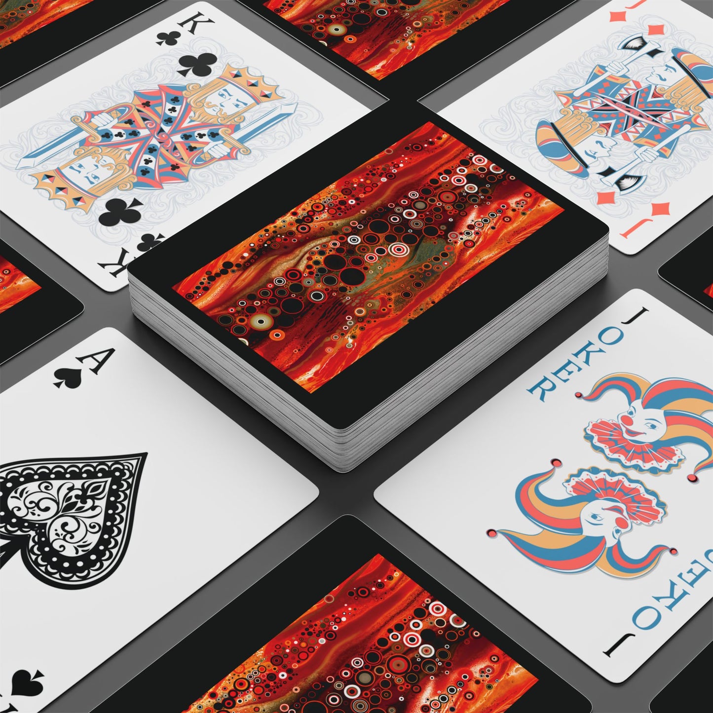 "Abstract #08", Fine Art Playing Cards (Void Black)