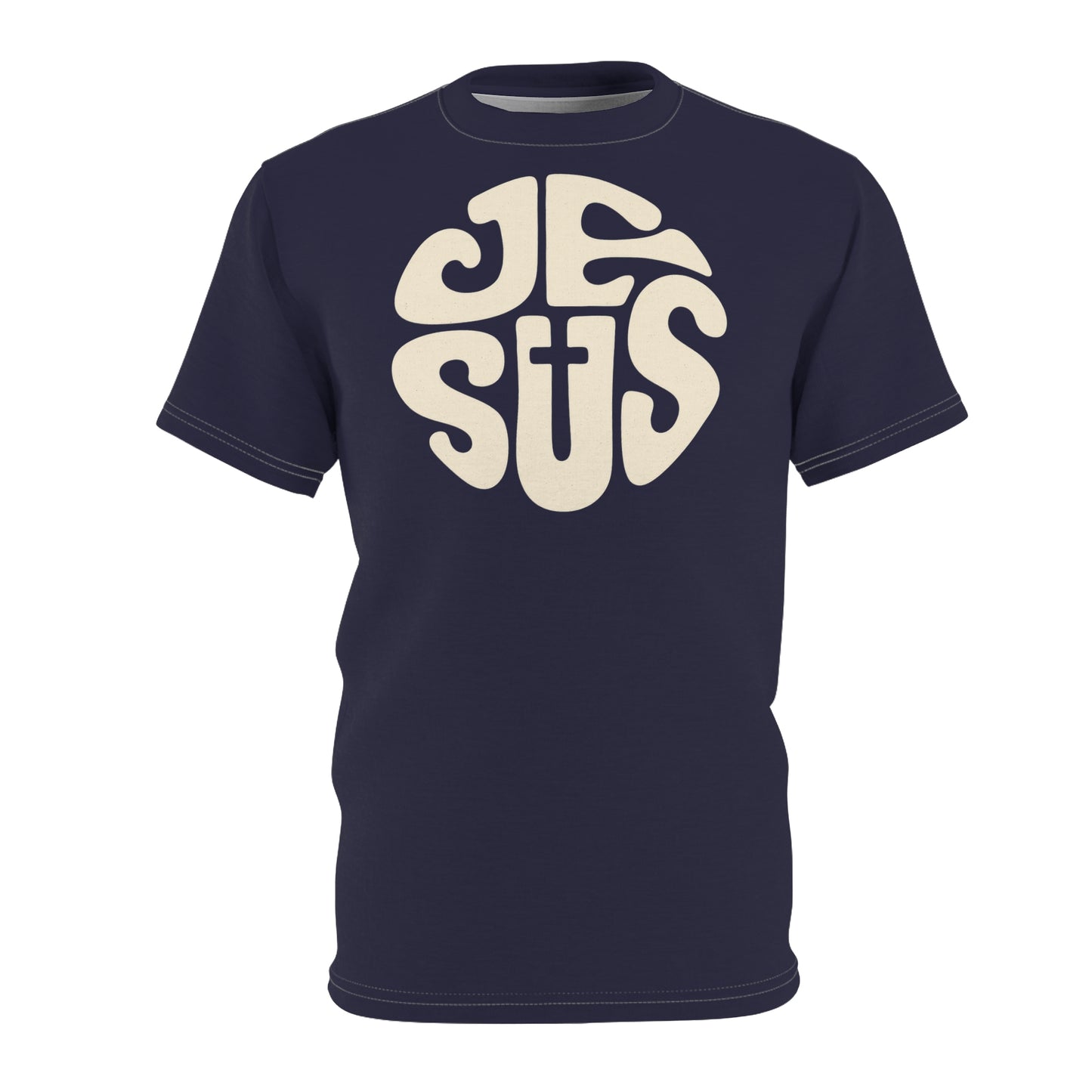 "Retro Jesus", Unisex T-shirt (Black Violet)