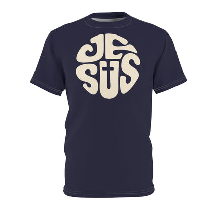 "Retro Jesus", Unisex T-shirt (Black Violet)