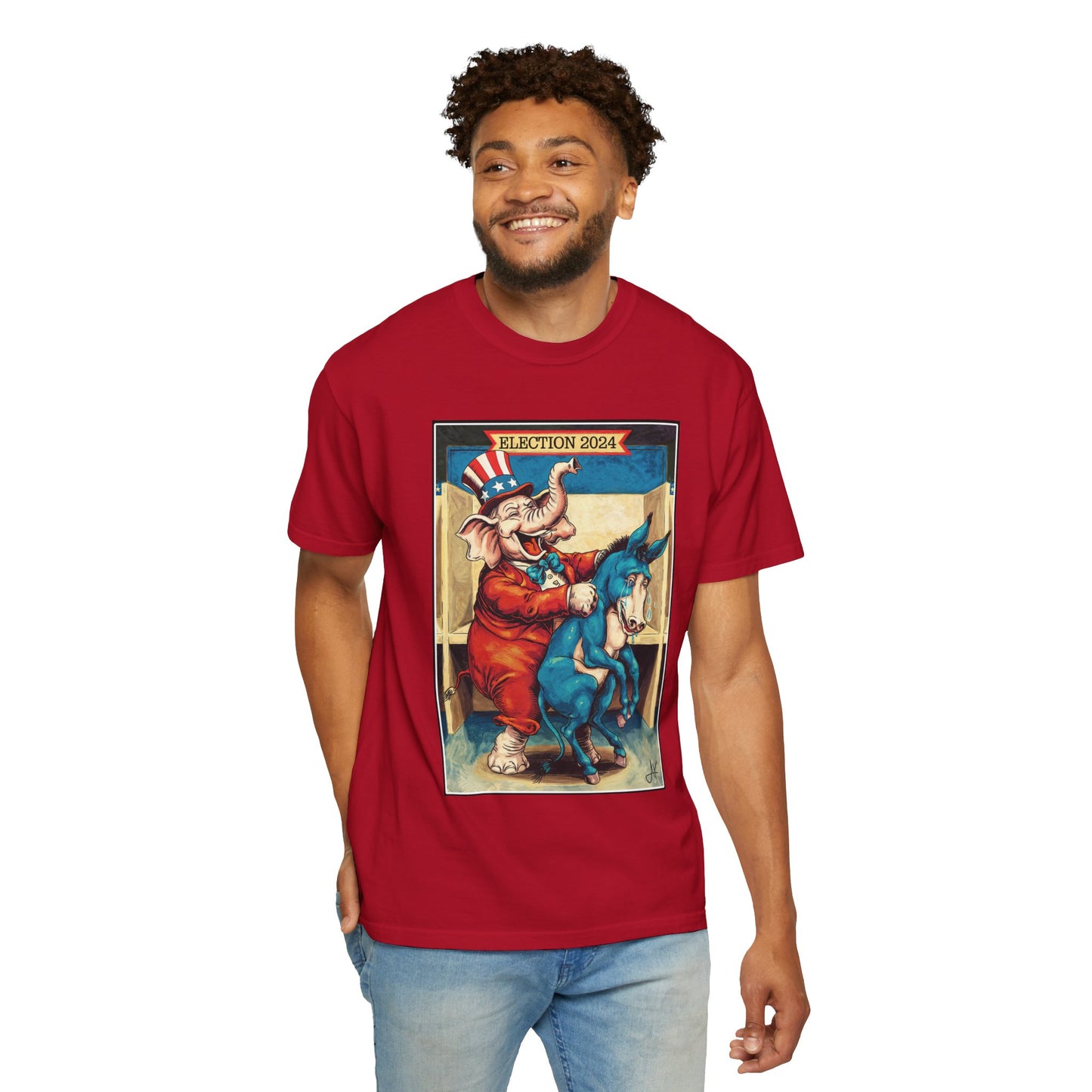 "MAGA Spanked the Donkeys 2024", Unisex T-shirt (Dark Colors)