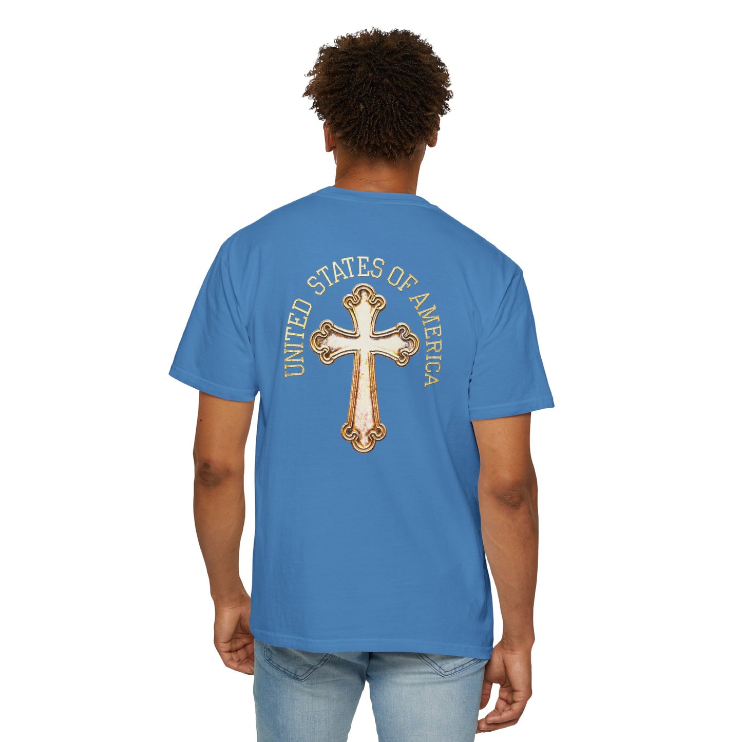 "USA Gold Cross", Unisex T-shirt