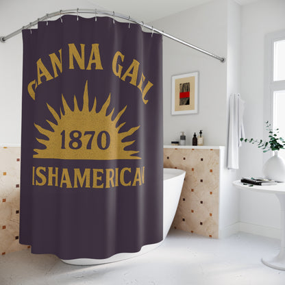 "Clan na Gael - Irish American", Shower Curtains (Purple Verbena)