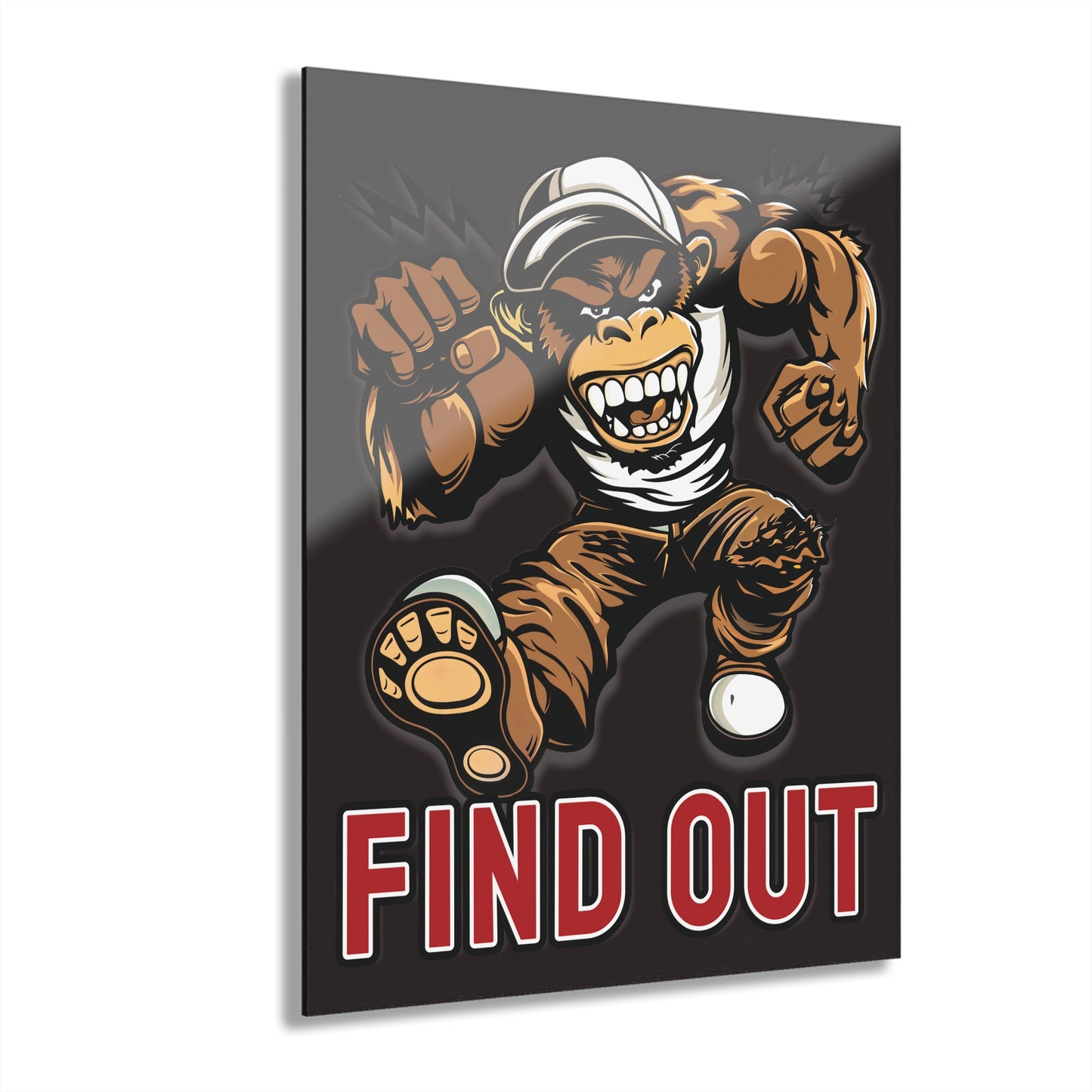 "Find Out", Acrylic Wall Prints (French Cleat Hanging) (Licorice Black)