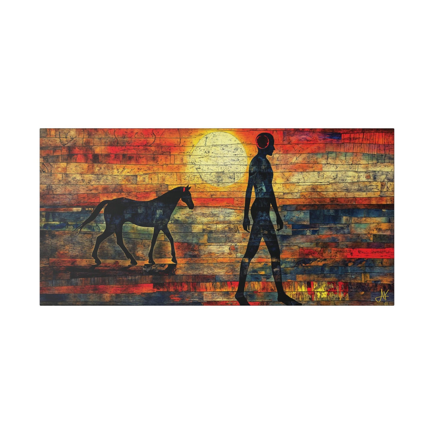 "Anam & Each (Gaelic); Soul and Steed (English)", Stretched Classic Canvas Fine Art Print