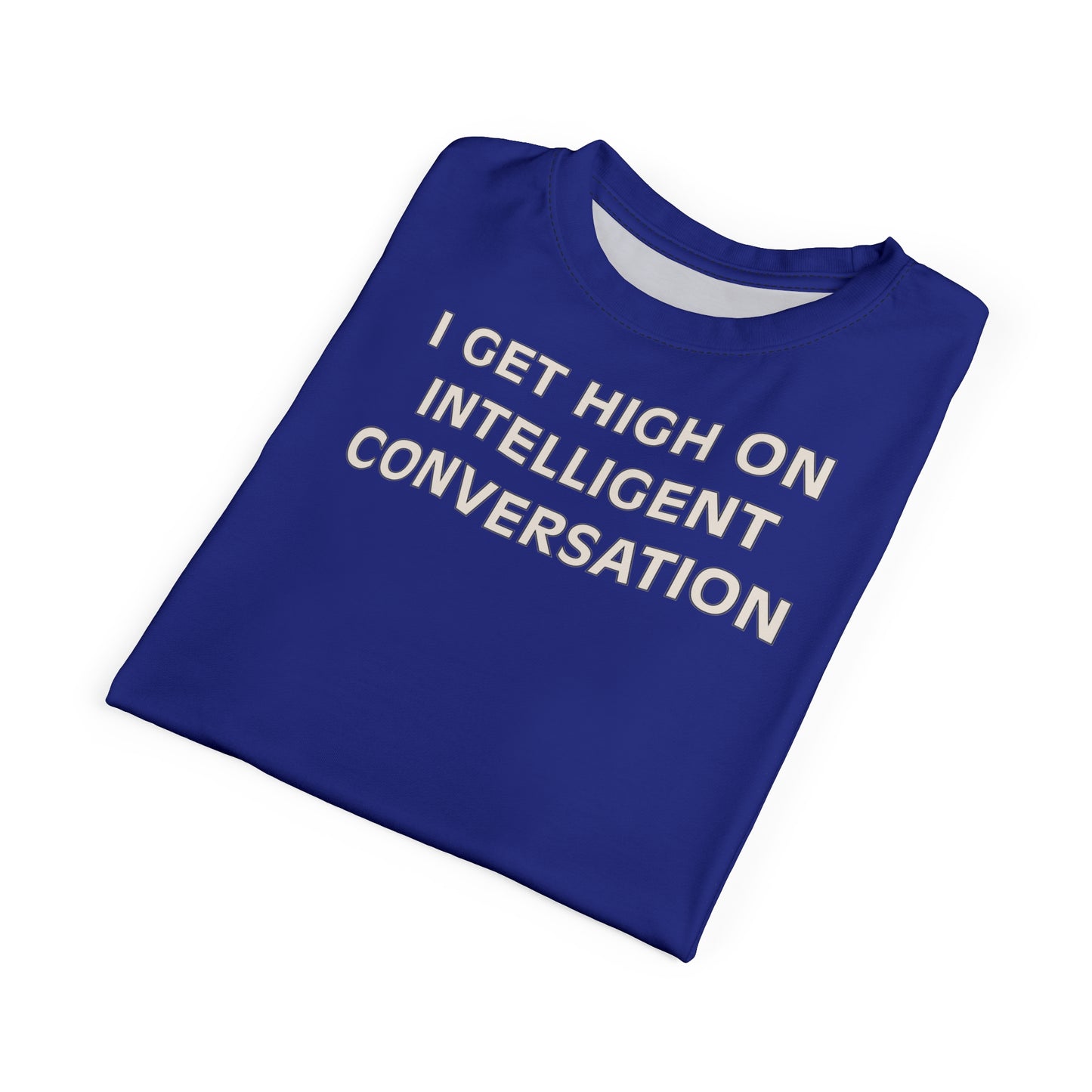 "Intelligent Conversation", Unisex T-shirt (North Star Blue)