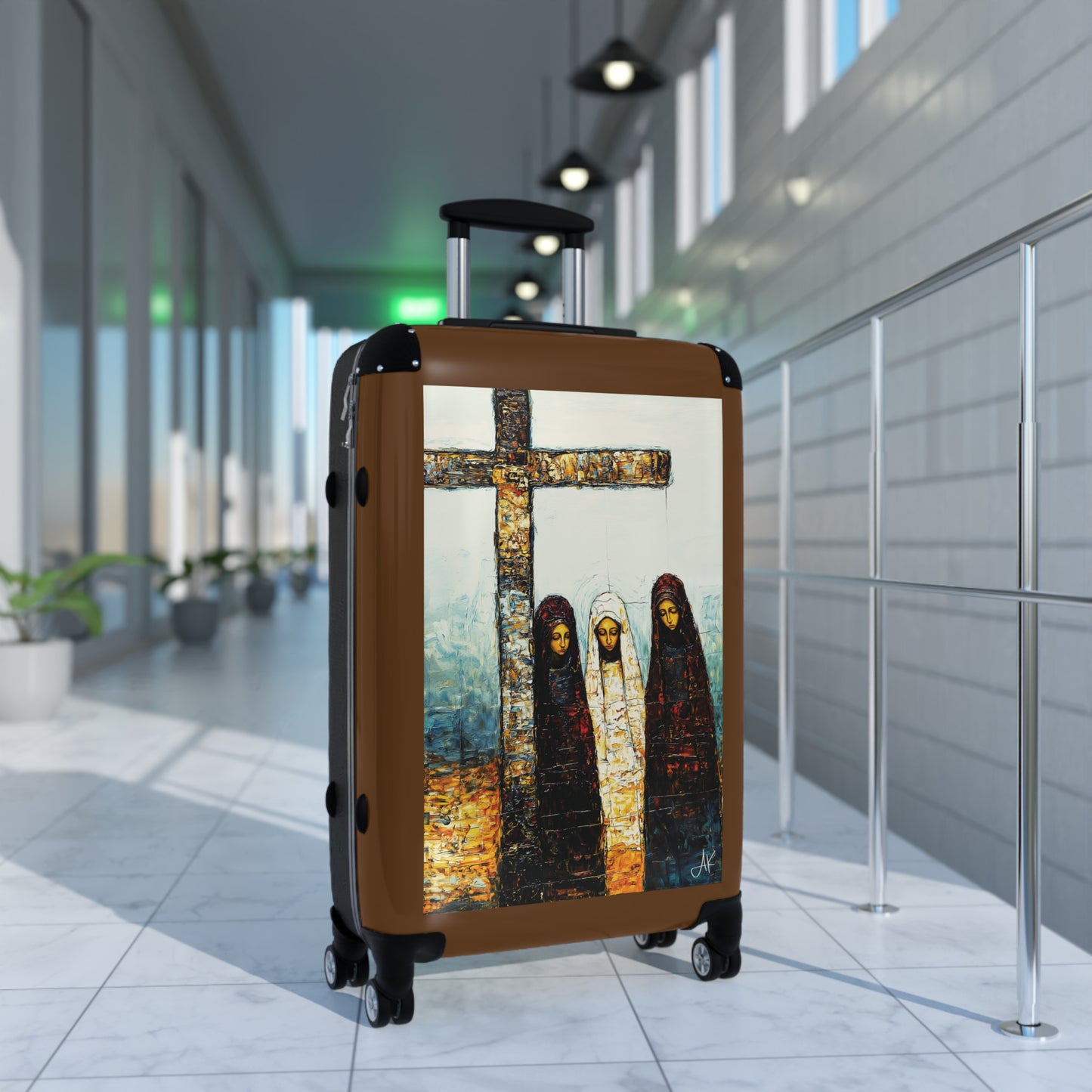 "At-the-Foot of the Cross - John 19:25", Suitcases (Dark Brown)