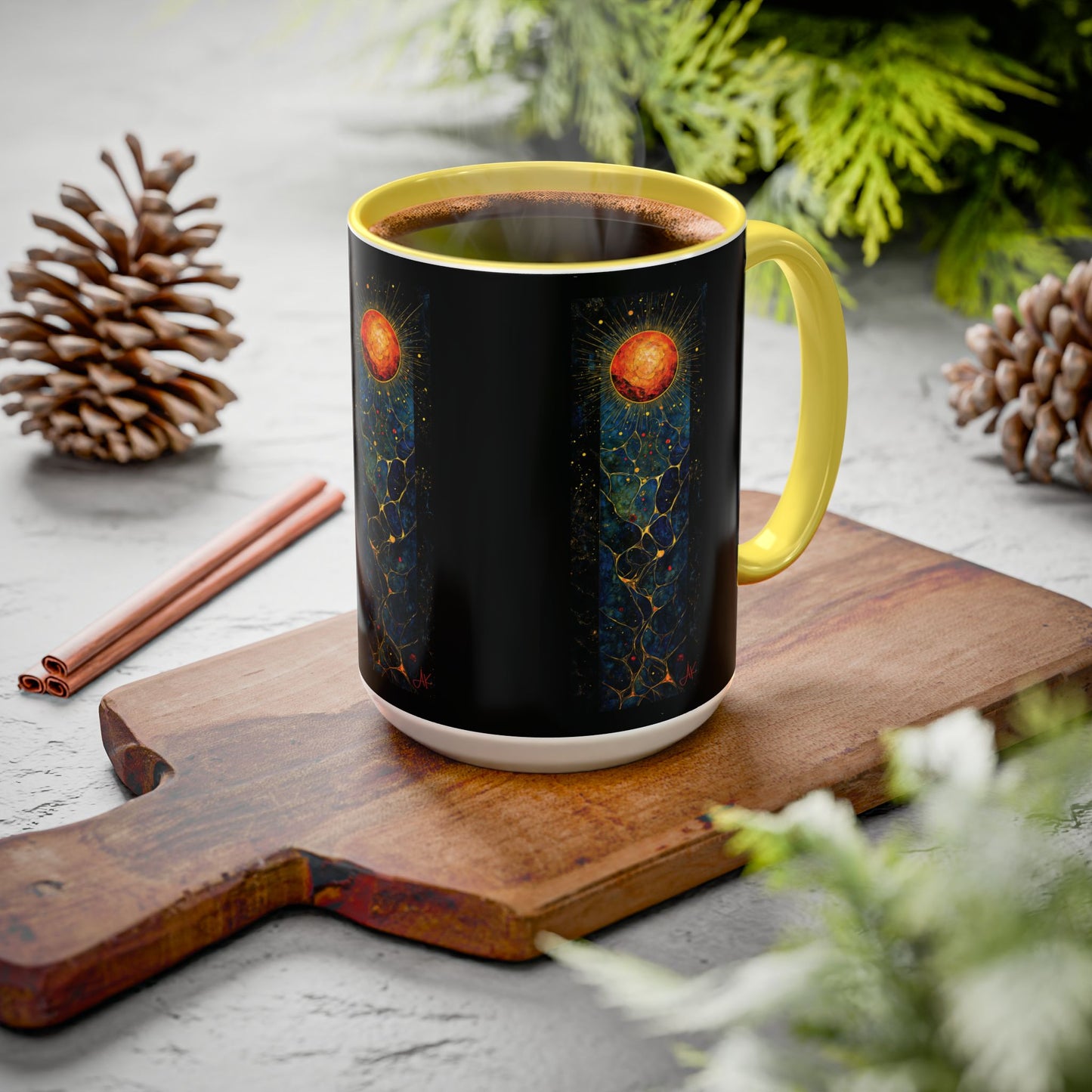 "The Living Light (John 8:12)", Colorful Mugs (11oz, 15oz)