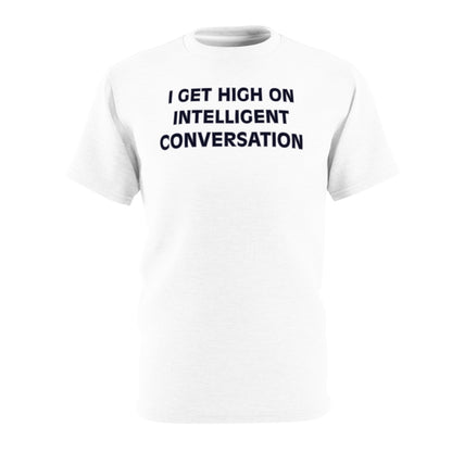 "Intelligent Conversation", Unisex T-shirt (White)