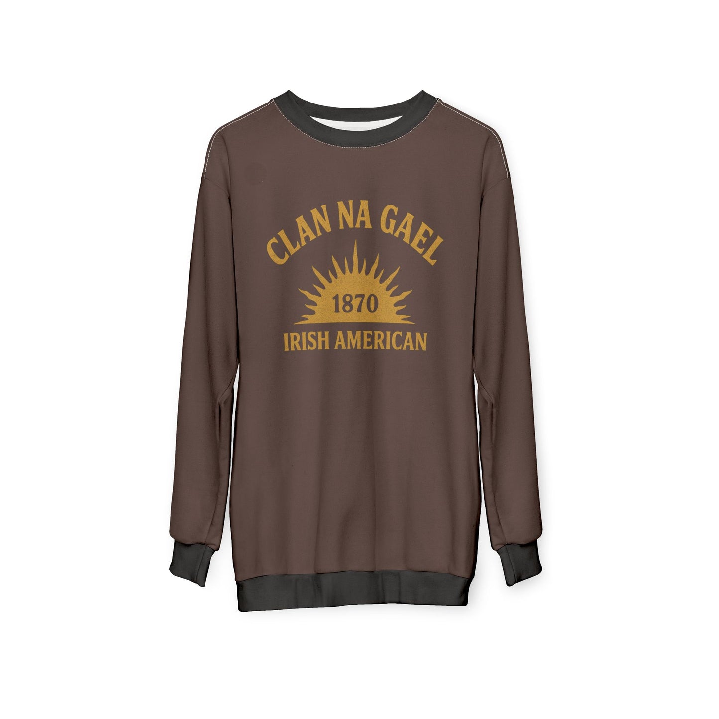 "Clan na Gael - Irish American", Unisex Sweatshirt (Wild Boar Brown)