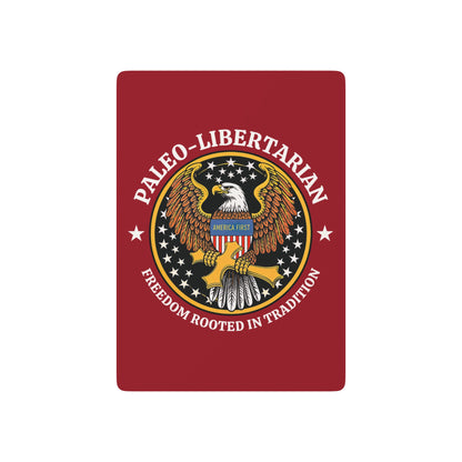 "Paleo-Libertarian" #01, Political Playing Cards (Cherry Red)