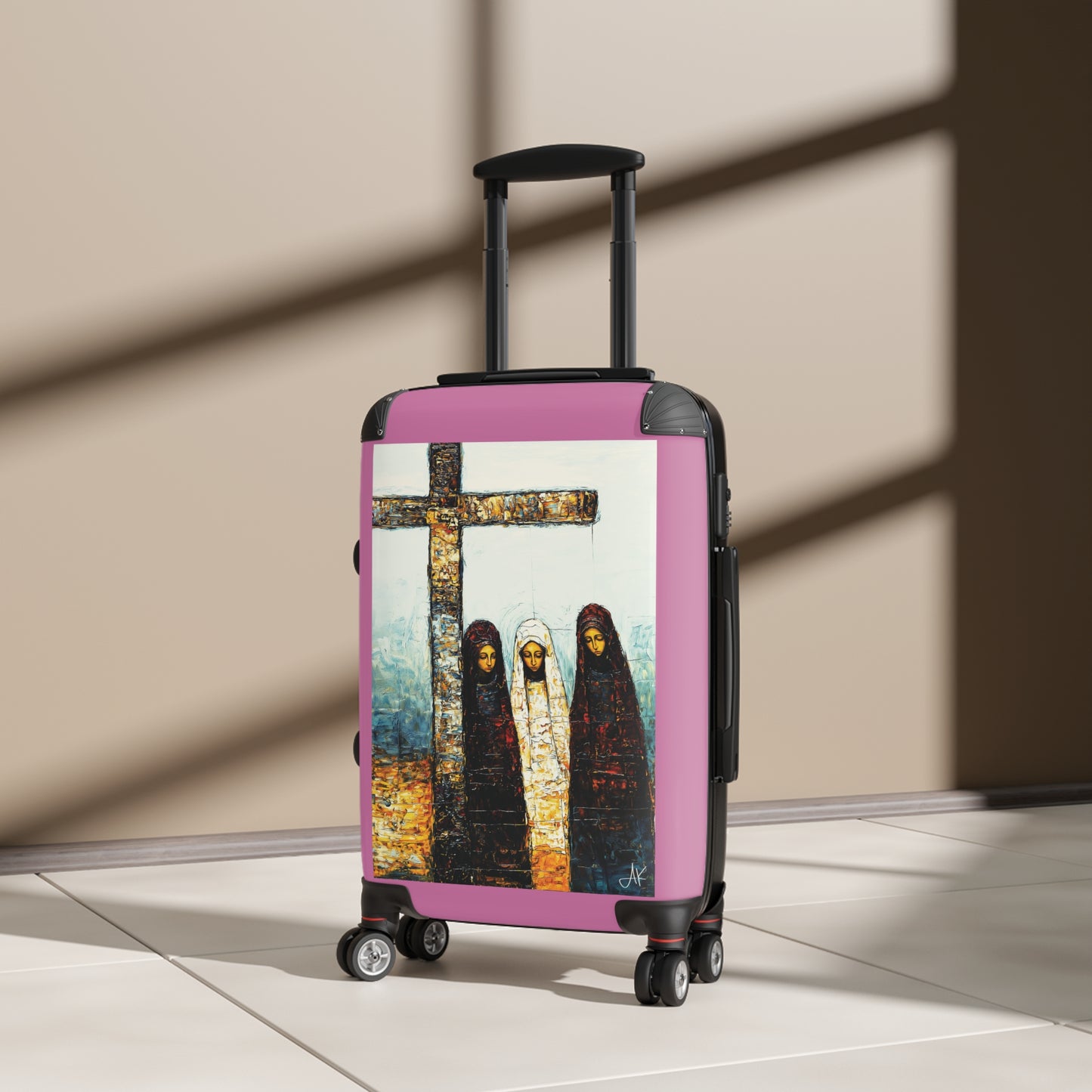 "At-the-Foot of the Cross - John 19:25", Suitcases (Light Pink)