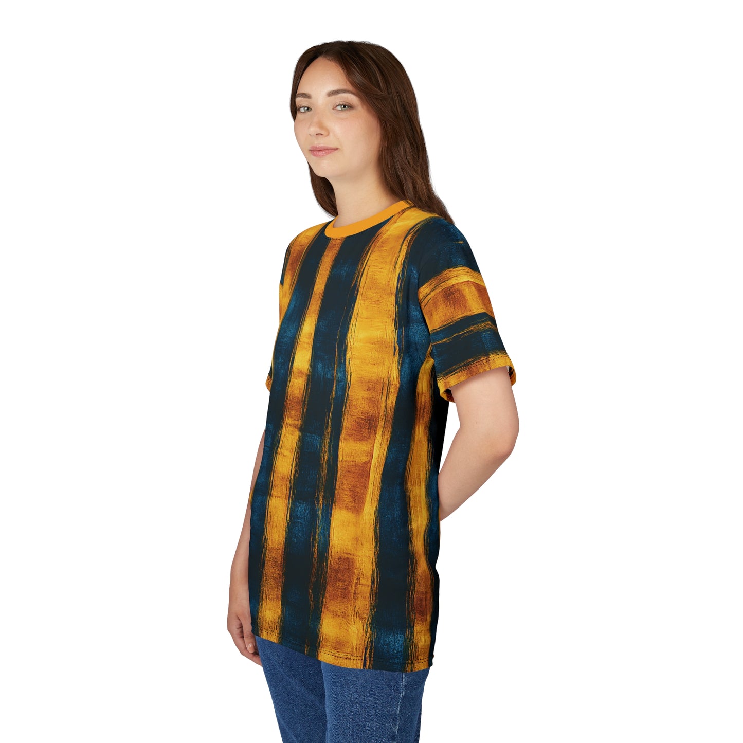 "Paleo Wolf Clan", Unisex Tee (Deep Golden Yellow Collar)