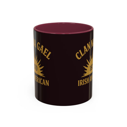 "Clan na Gael - Irish American", Colorful Mugs (11oz, 15oz) (Seal Brown)