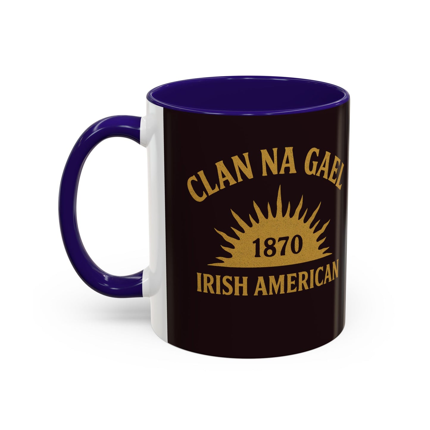 "Clan na Gael - Irish American", Colorful Mugs (11oz, 15oz) (Seal Brown)