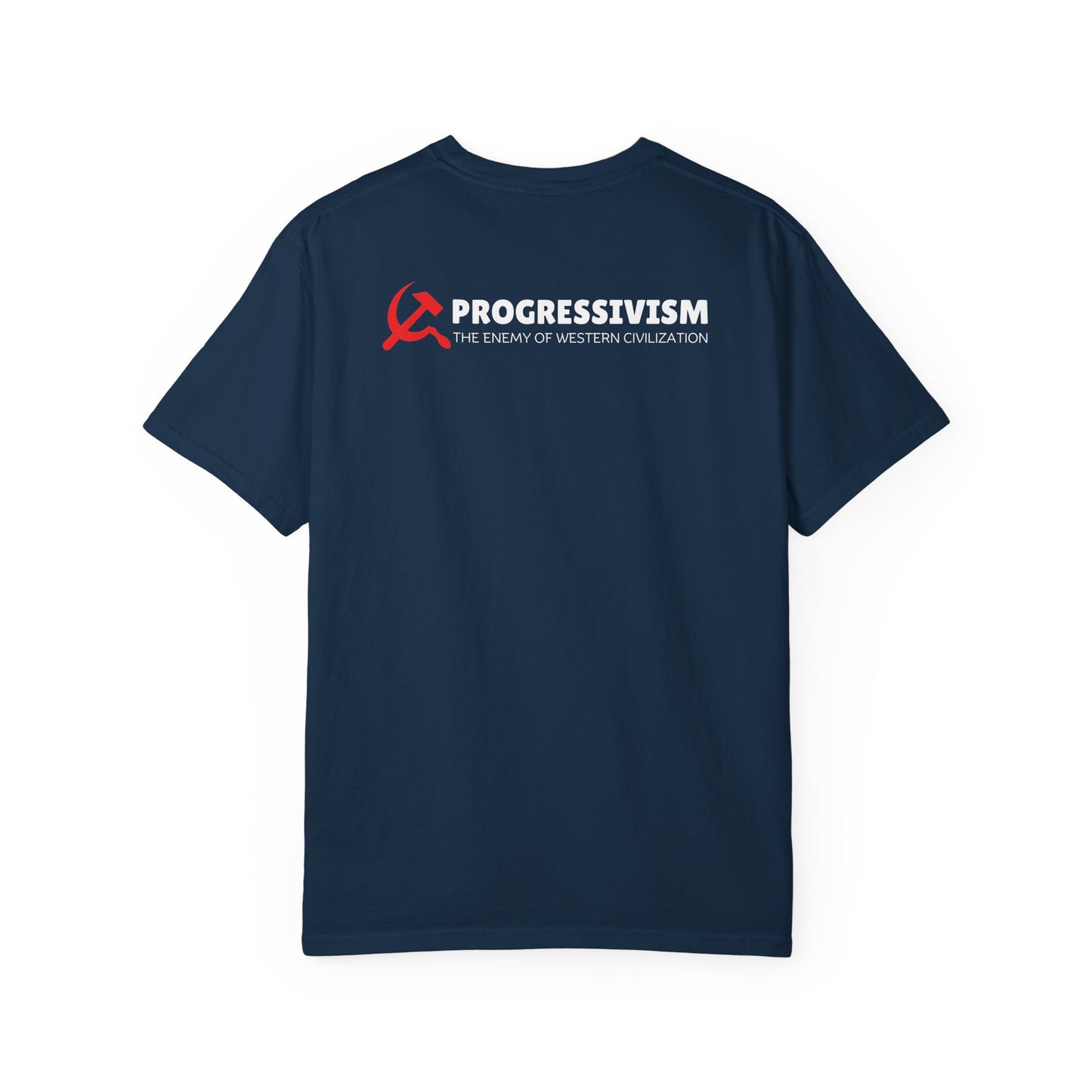 "Progressivism - Enemy of Western Civilization", Unisex T-shirt (Dark Colors)