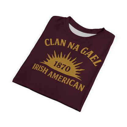 "Clan na Gael - Irish American", Unisex T-shirt (Black Raspberry)
