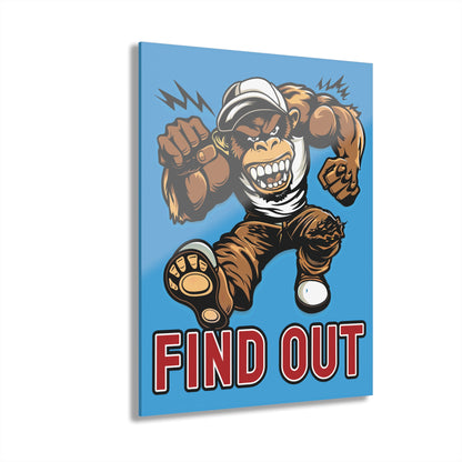 "Find Out", Acrylic Wall Prints (French Cleat Hanging) (Swimmer Blue)