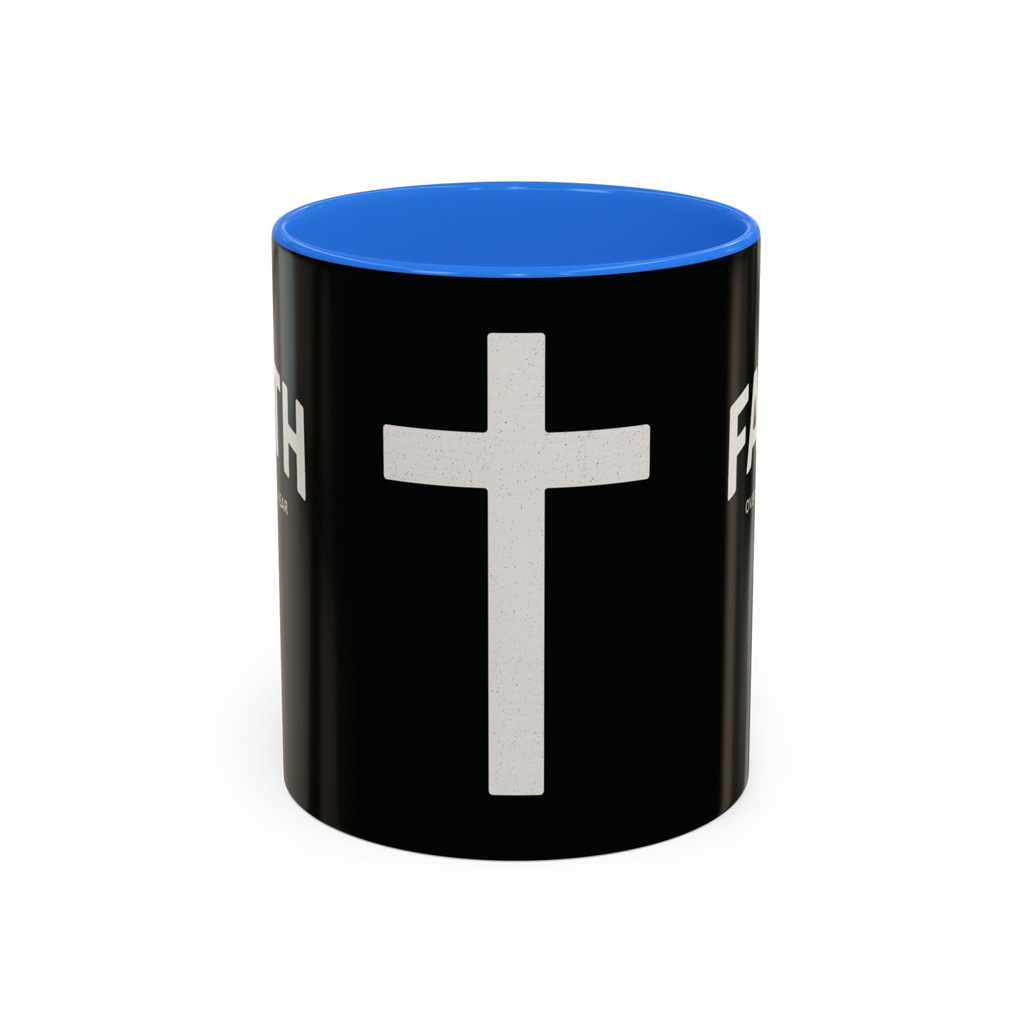 "Faith Overcomes Fear", Colorful Mugs (11oz, 15oz)