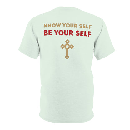 "Know Your Self", Unisex T-shirt (Spring Mint)