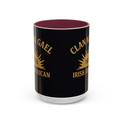 "Clan na Gael - Irish American", Colorful Mugs (11oz, 15oz) (Raven Black)