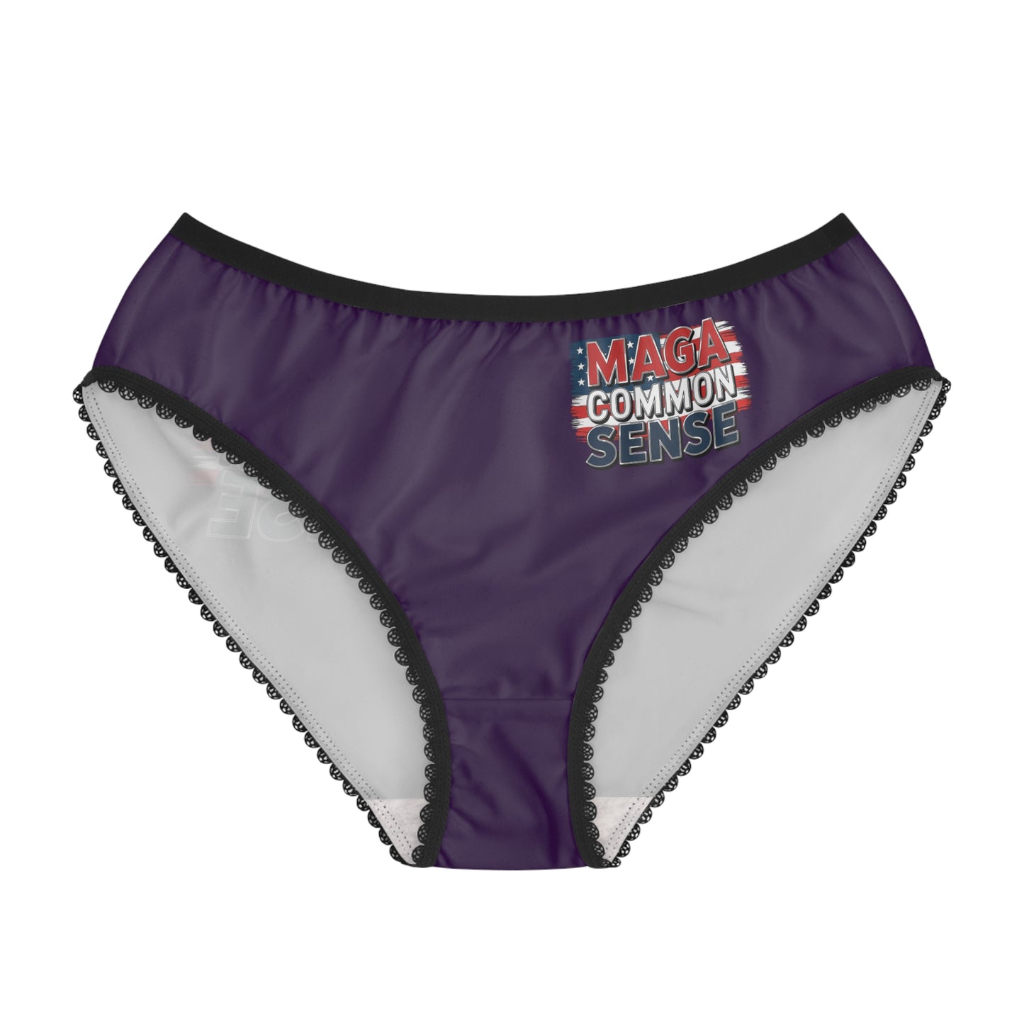 "MAGA Common Sense" #01, Women's Briefs (Beaker Purple)