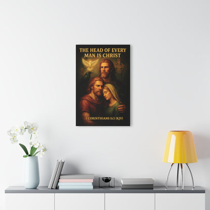 "1 Corinthians 11:3 (KJV)", Acrylic Wall Prints (French Cleat Hanging) (Shadow Black)