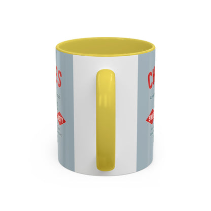"Delicious Cherries", Colorful Mugs (11oz, 15oz) (Washed Silver-Blue)