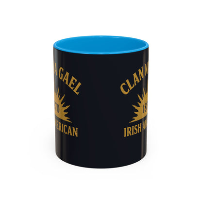 "Clan na Gael - Irish American", Colorful Mugs (11oz, 15oz) (Black Denim)