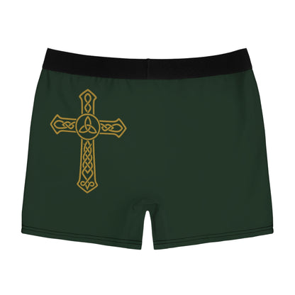 "Clan na Gael - Irish American", Men's Boxer Briefs (Fenian Green)