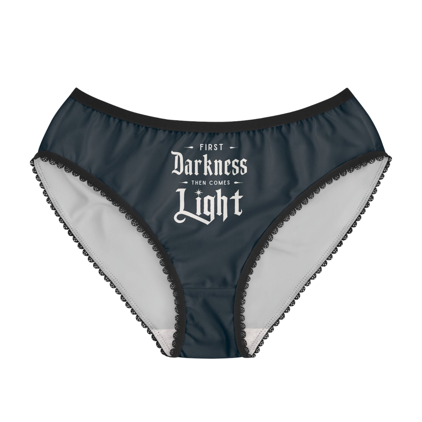 "First Darkness Then Comes Light" #02, Women's Briefs (Atlantic Storm Blue)
