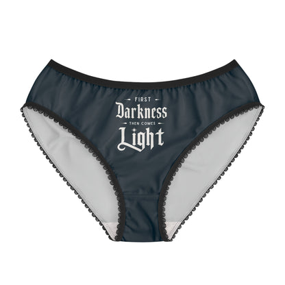 "First Darkness Then Comes Light" #02, Women's Briefs (Atlantic Storm Blue)