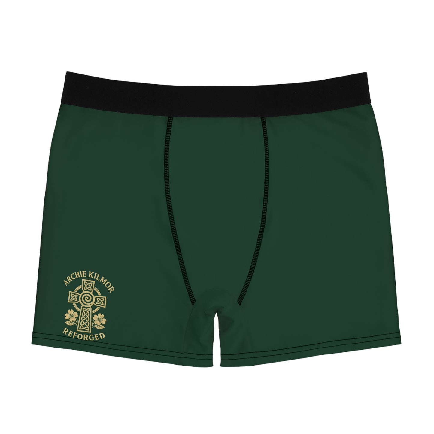 "Archie Kilmor Cross - Reforged" #01, Men's Boxer Briefs (Monsoon Green)