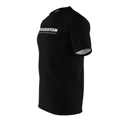 "Progressivism - Enemy of Western Civilization", Unisex Tee (Void Black)