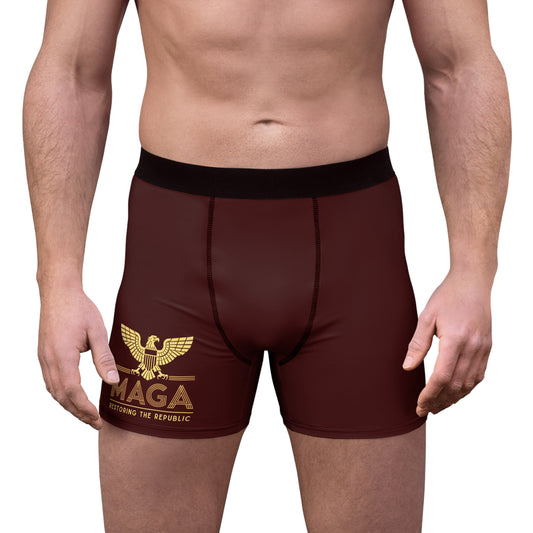 "MAGA - Restoring the Republic", Men's Boxer Briefs (Nine Tails Red)