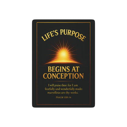 "Life's Purpose, Psalm 139:14", Christian Playing Cards (Righteous Black)