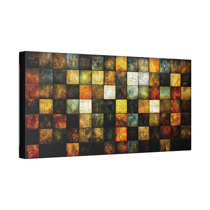 "Wood Block Pattern" #01, Classic Stretched Canvas Fine Art Print