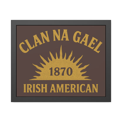 "Clan na Gael - Irish American", Framed Paper Poster (Wild Boar Brown)