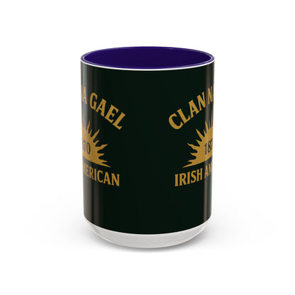 "Clan na Gael - Irish American", Colorful Mugs (11oz, 15oz) (Túath Green)