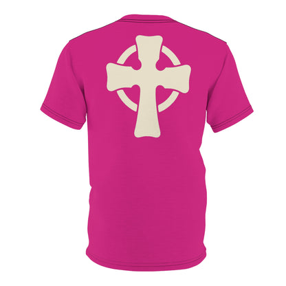 "Retro Jesus", Unisex T-shirt (Barbie Pink)
