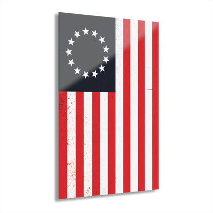 "Betsy Ross Flag", Fine Art Acrylic Wall Prints (French Cleat Hanging)