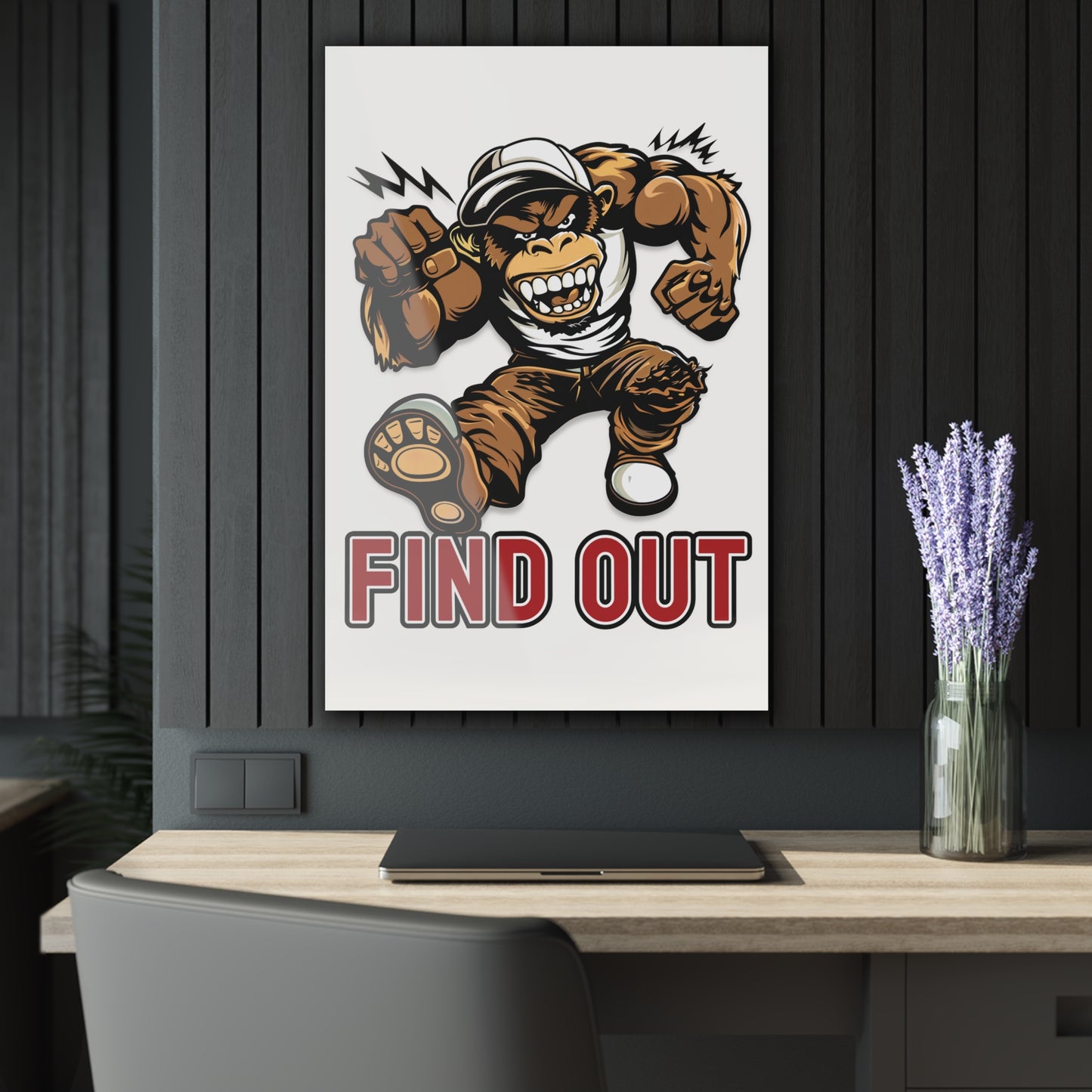 "Find Out", Acrylic Wall Prints (French Cleat Hanging) (Porcelain White)