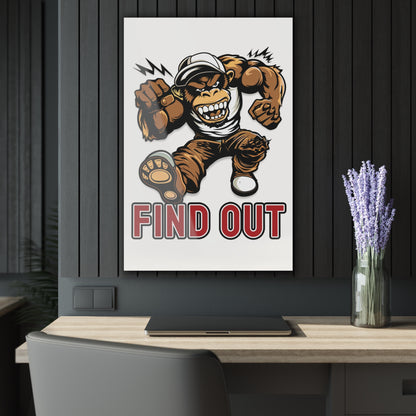 "Find Out", Acrylic Wall Prints (French Cleat Hanging) (Porcelain White)