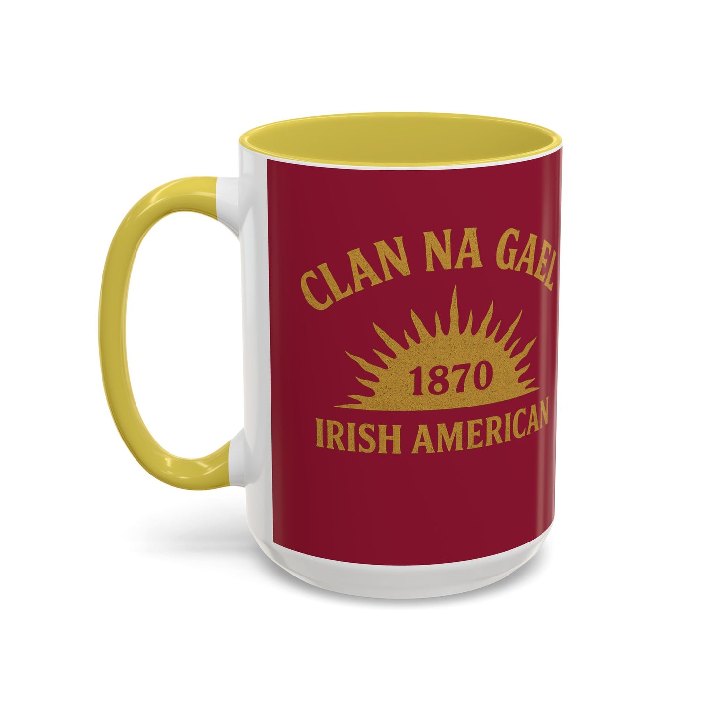 "Clan na Gael - Irish American", Colorful Mugs (11oz, 15oz) (Fénechas Red)