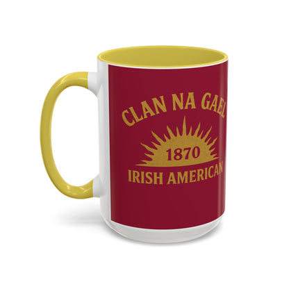 "Clan na Gael - Irish American", Colorful Mugs (11oz, 15oz) (Fénechas Red)