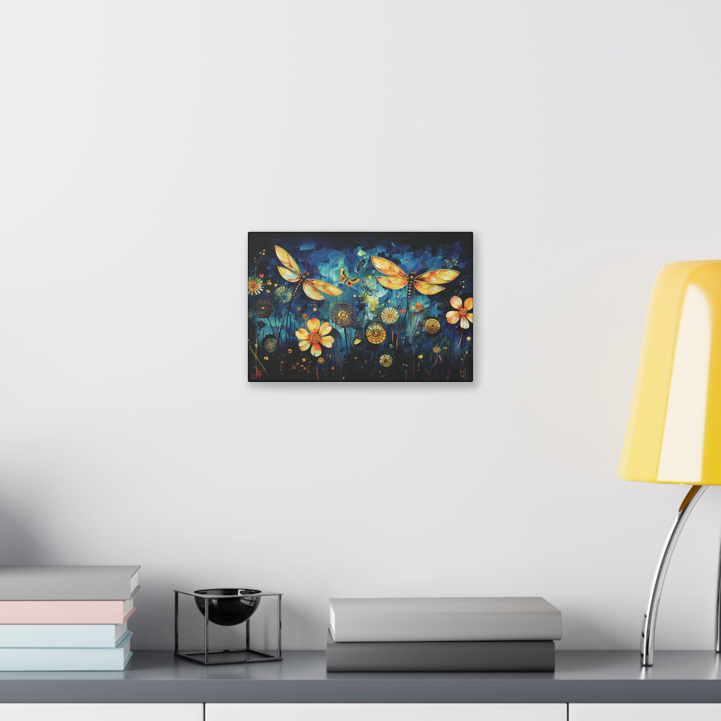 "Lucky Day Dragonflies", Stretched Classic Canvas Fine Art Print