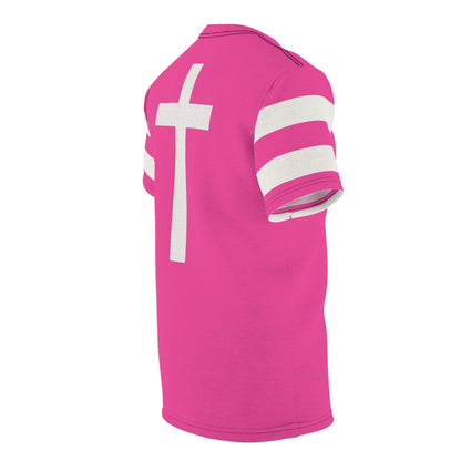 "Faith Overcomes Fear", Unisex Tee (Hot Pink)