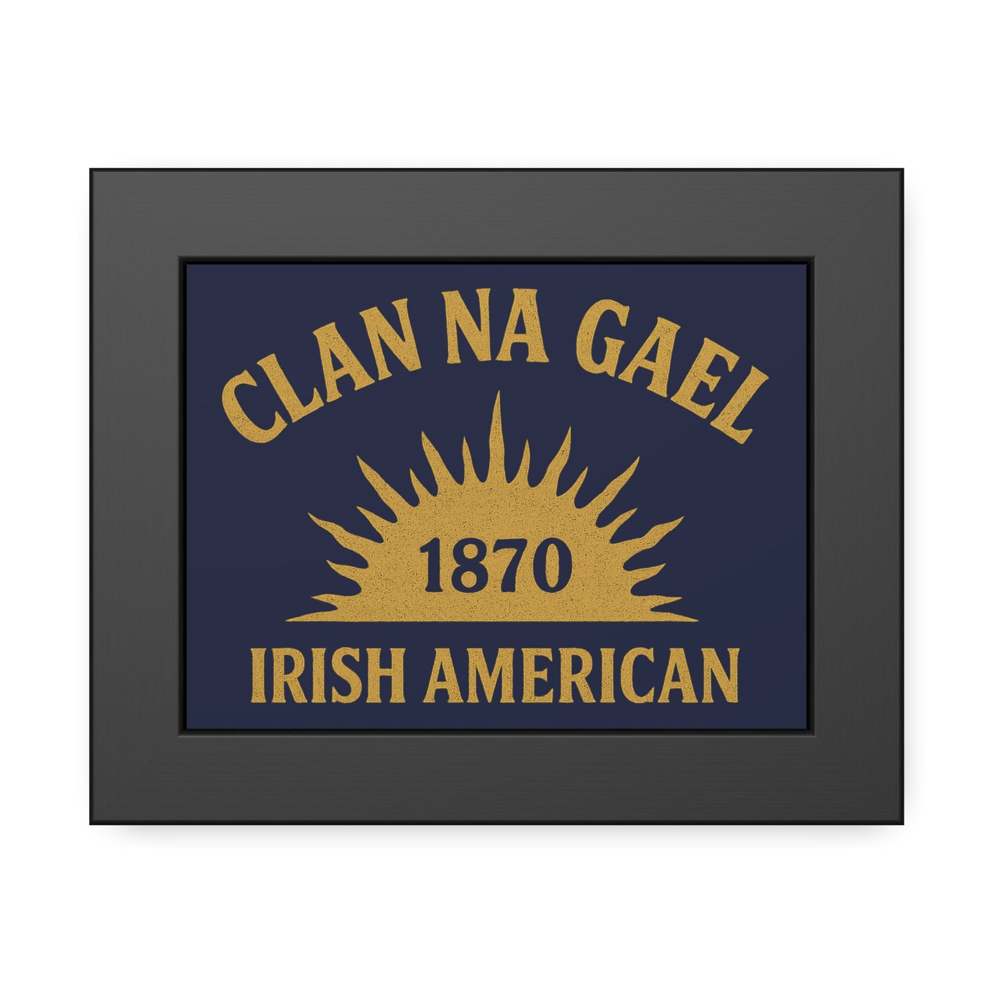 "Clan na Gael - Irish American", Framed Paper Poster (Mariana Blue)